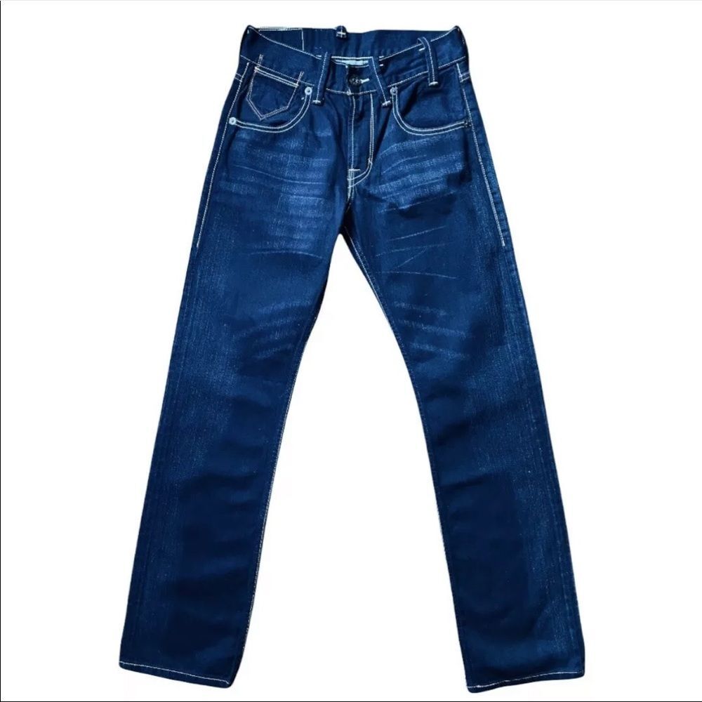 New Levi's 523 Relaxed Straight Fit Dark Wash Denim Jeans. 28 x 33